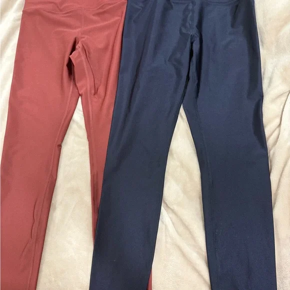 Women’s Athleta Bundle - Elation Sheen Navy and Rust Leggings - Picture 1 of 6